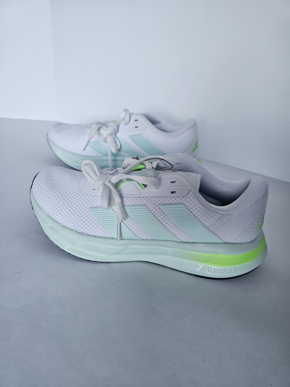 adidas Women's White & Mint Green Running Sneakers